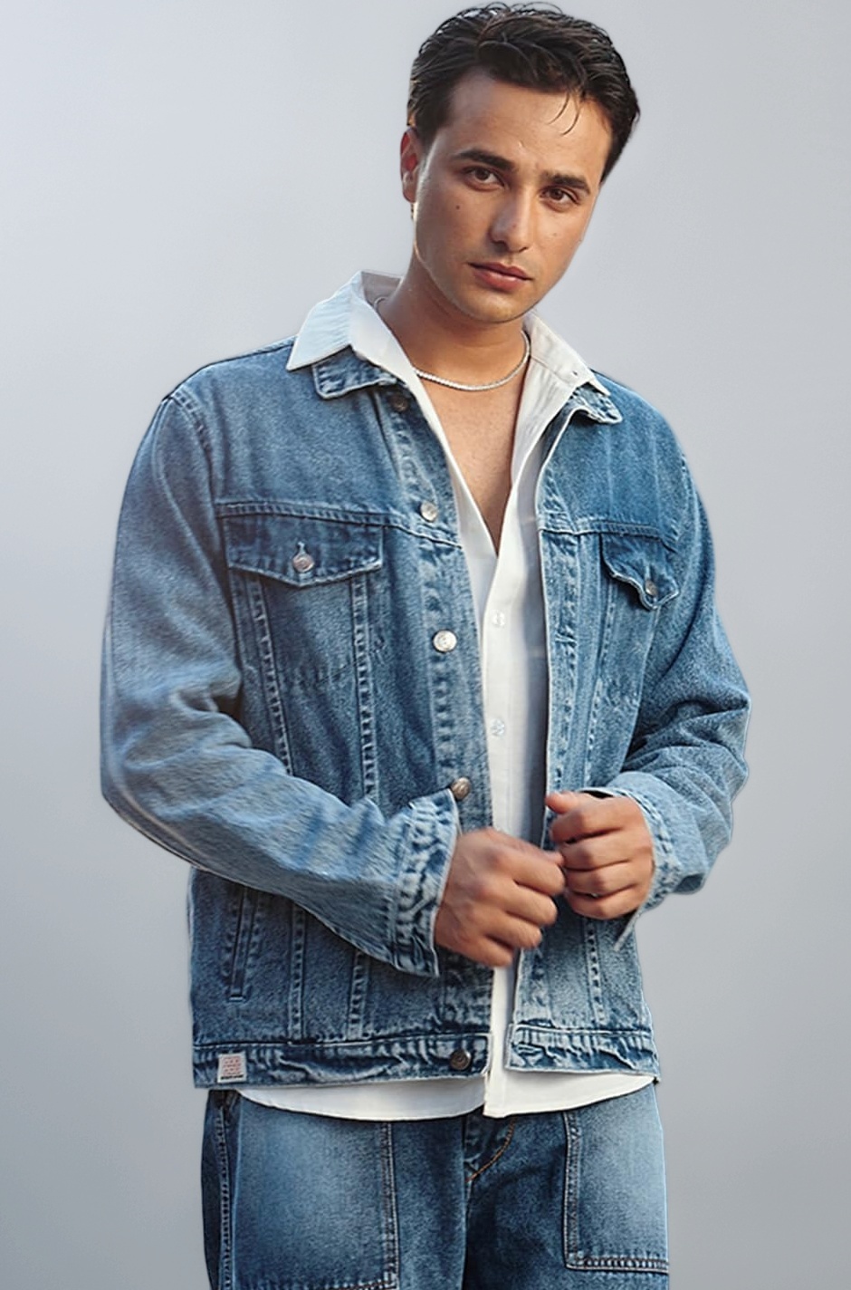 Men's Regular Fit Washed Full Sleeve Denim Jacket