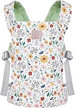 GAGAKU Puppentrage Babytrage für Puppen Bauchtrage Puppe Kinder Babytrage Spielzeug Trage Puppen Zubehör - Grün - Kiefernzapfen