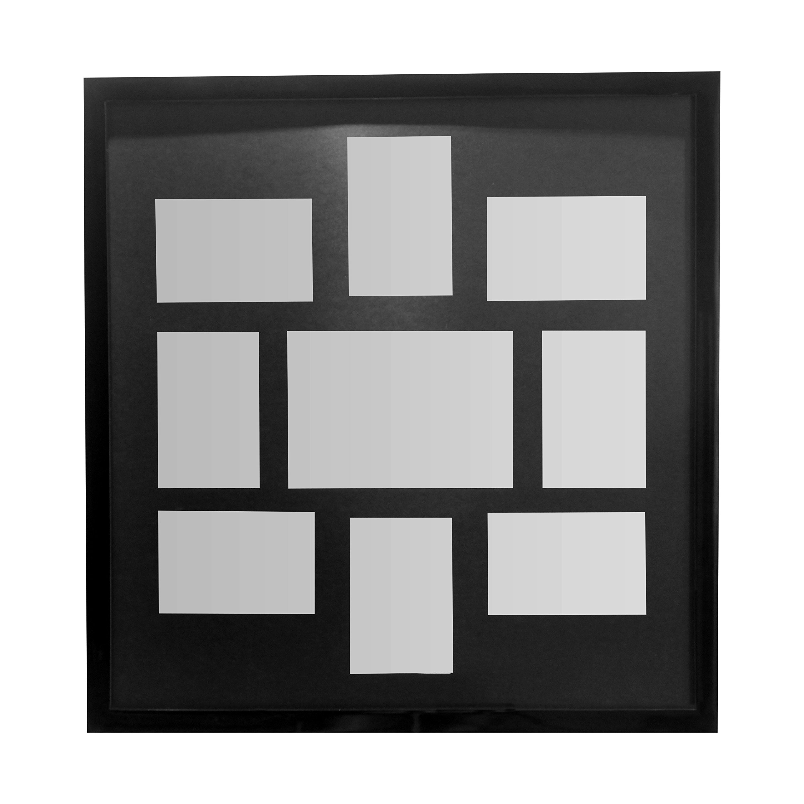 Premier Housewares Multi-Photo Frame for 9 Photos, Black