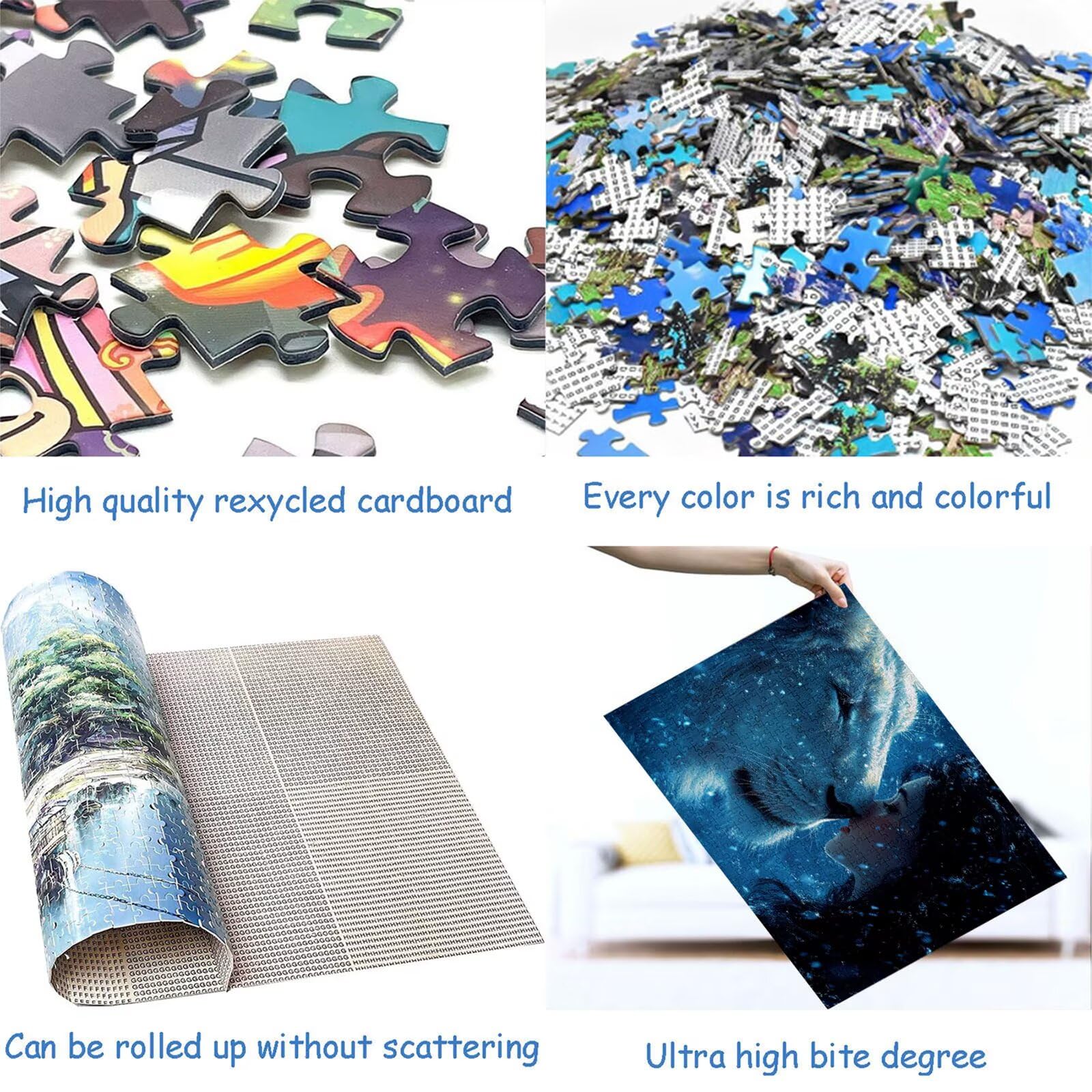 Puzzle 2000 elementów dla kobiet dorosły lew 100 x 70 cm unikalne rzemiosło klasyczne 3D drewniana układanka do rodzinnych gier biznesowych, układanka do samodzielnego wykonania nawet do dekoracji