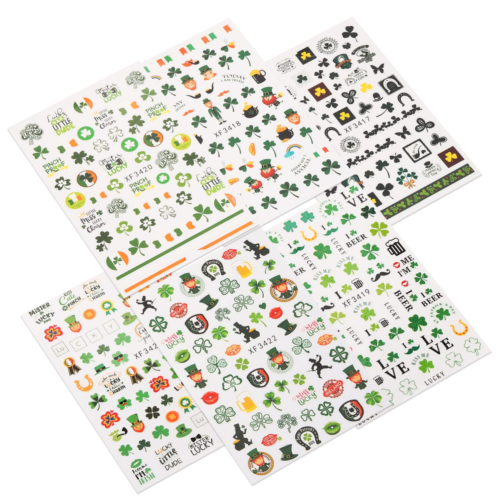 FRCOLOR 30hojas Pegatinas Para Uñas De San Calcomanías De Para Manicura Diseño De Decoración Para Uñas