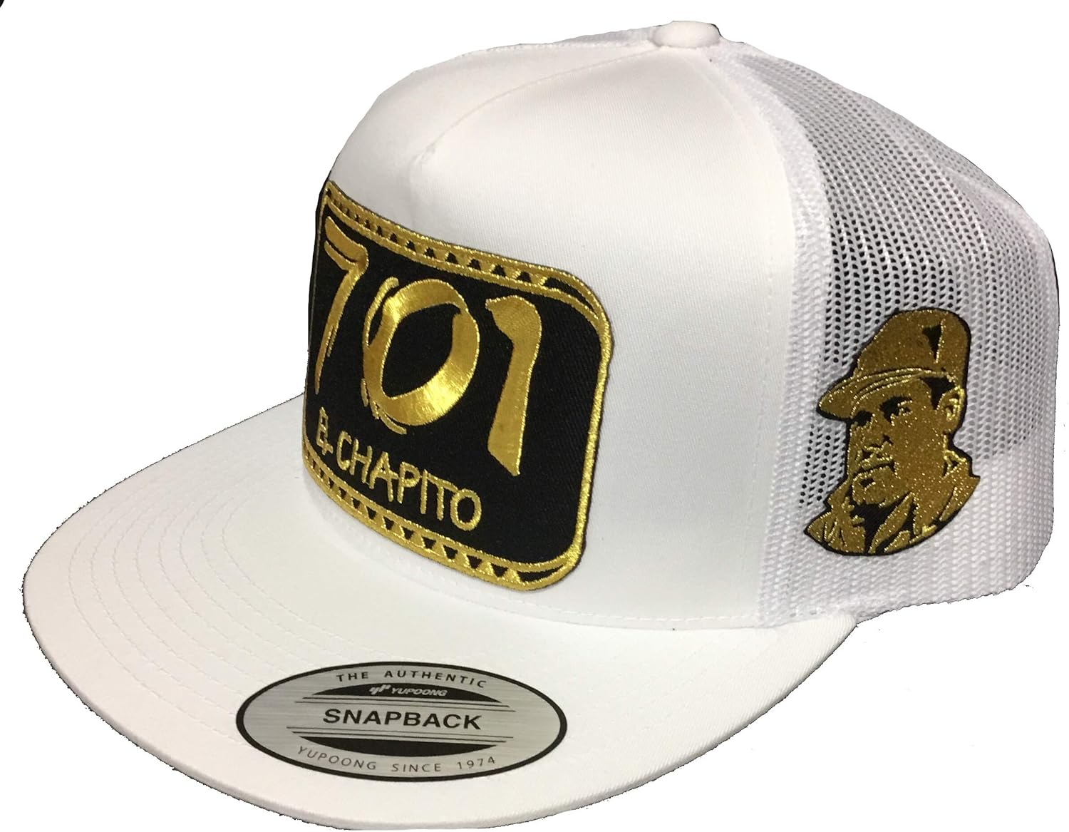 Mexico El Chapo Guzman chapito Chapo a lado 2 Logos hat White mesh - Image 2