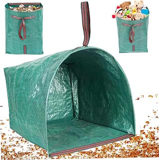 Leaf Collector Bag with Handle 23x22x17in 150L Sturdy Shovel Shape Leaf Collector Reusable PP Lawn Garden Waste Bags