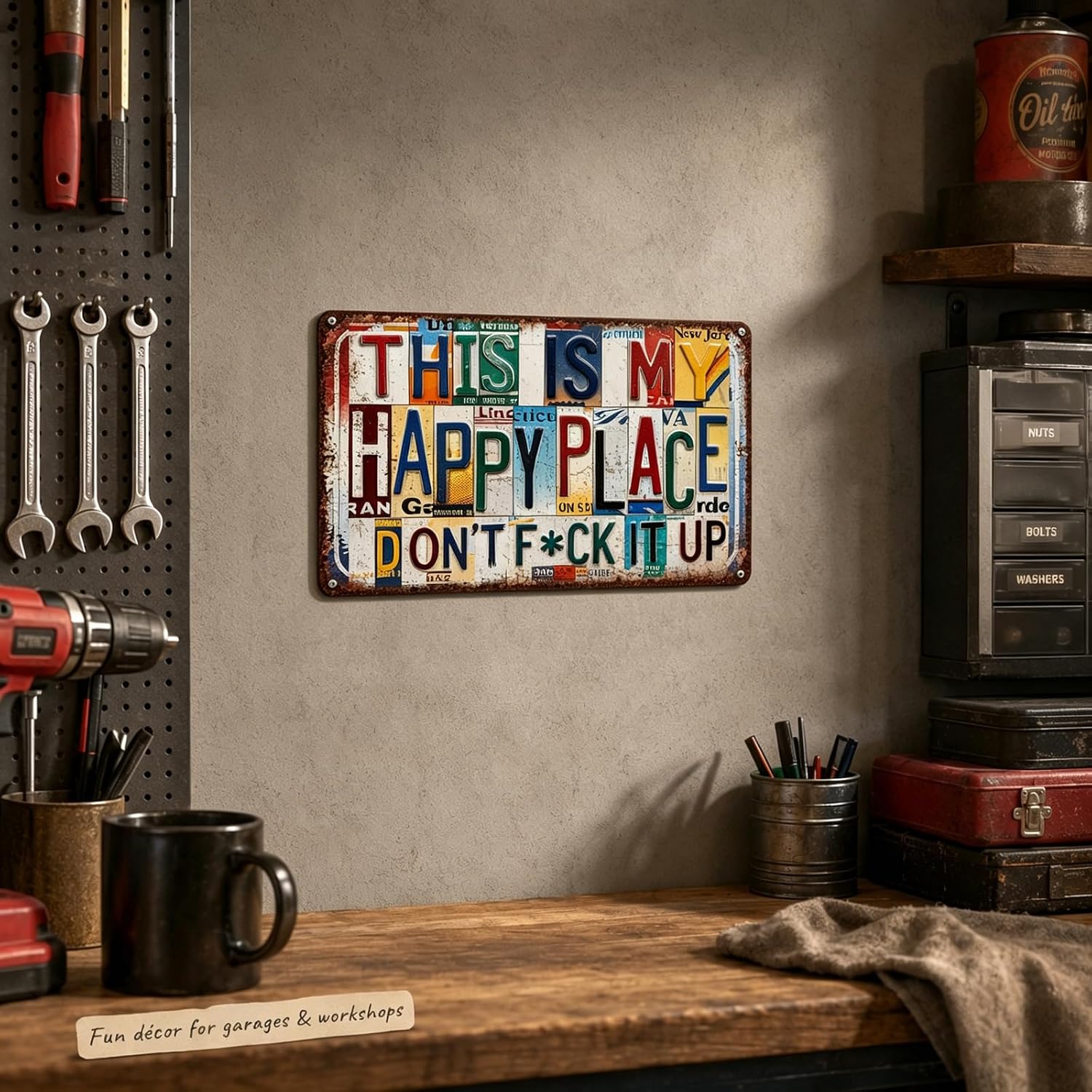 Plman "This Is My Happy Place Don’t F*ck It Up" Sign, 8 * 12 in image 3