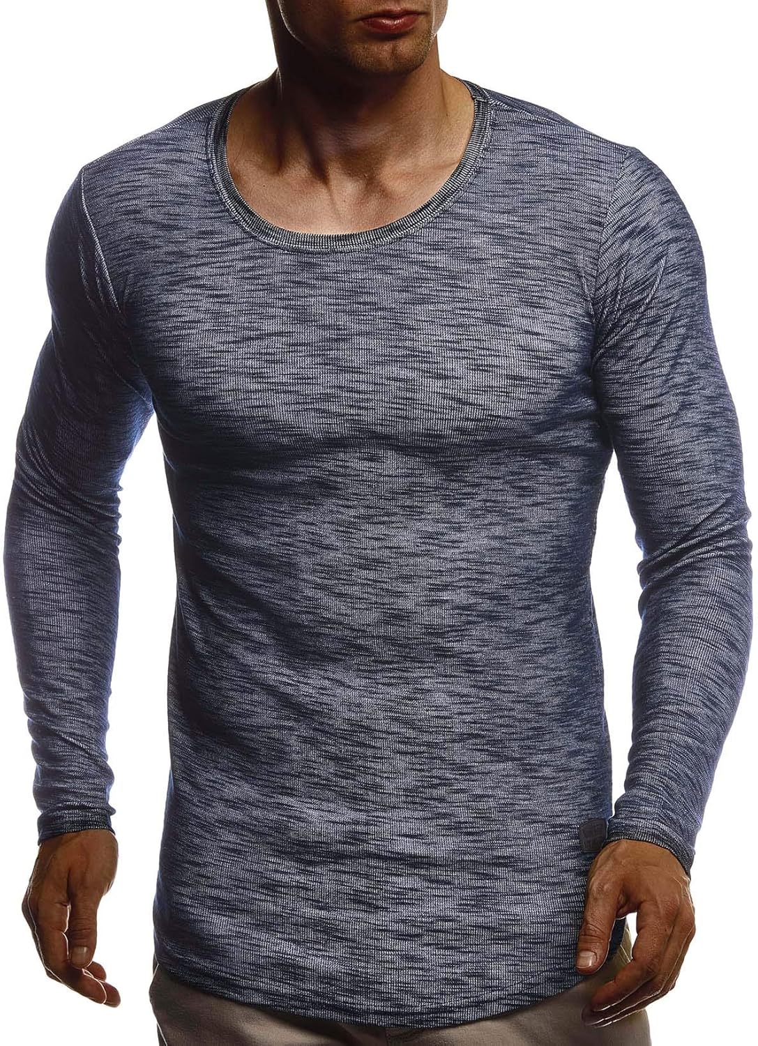 Leif Nelson Men's Pullover Longsleeve Basic Crew Neck Sweatshirt Hoodie Hoody Sweater Slim Fit LN6355