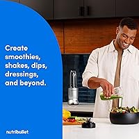 Vista 9 de nutribullet Batidora Ultra Personal, versión Deluxe, NB80500, 32 oz, Gris plateado