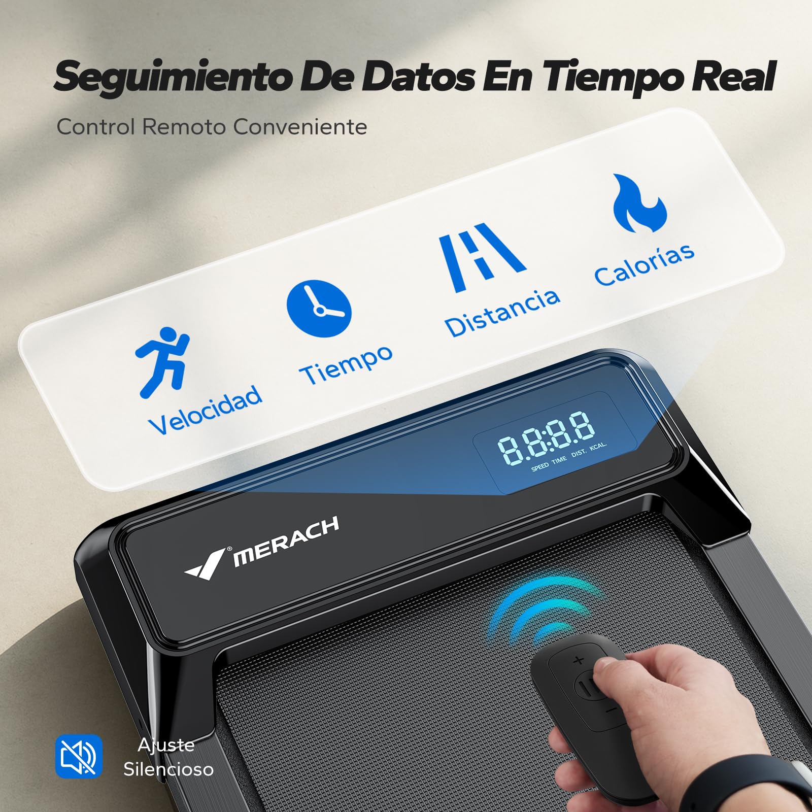 MERACH T21 Cinta de Correr, 3 en 1 Cinta de Andar, 2.5HP Walking Pad | Caminadora Electrica para Casa, Treadmill Compacta para casa y Oficina, App, Pantalla LED, Control Remoto Magnético