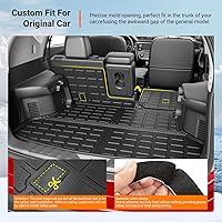 Vista 2 de powoq Alfombrilla de maletero compatible con Nissan Rogue SV S SL 2014-2020, alfombrilla de carga de elastómero termoplástico, forro de carga