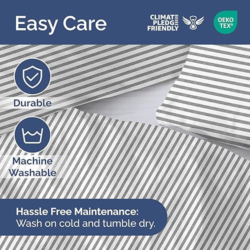 Miniatura 15 de Juego de funda de edredón tamaño King – Funda de edredón extra suave tamaño King de 104 x 90 pulgadas con 2 fundas de almohada – Lujo de hotel, 01