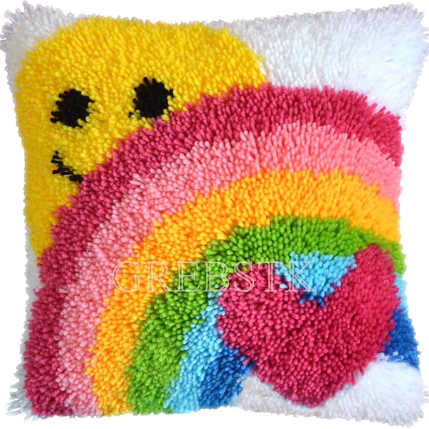 "GREBSTK Latch Hook Kit Sun & Rainbow 16X16" - Image 2