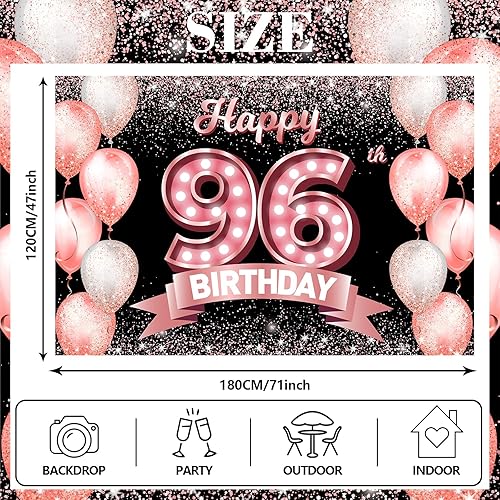 Vista 99 de Happy 21st Birthday Rose Gold Banner Backdrop Cheers to 21 Years Old Confetti Balloons Theme Decor Decorations for Women 21 Years Old Pink Birthday