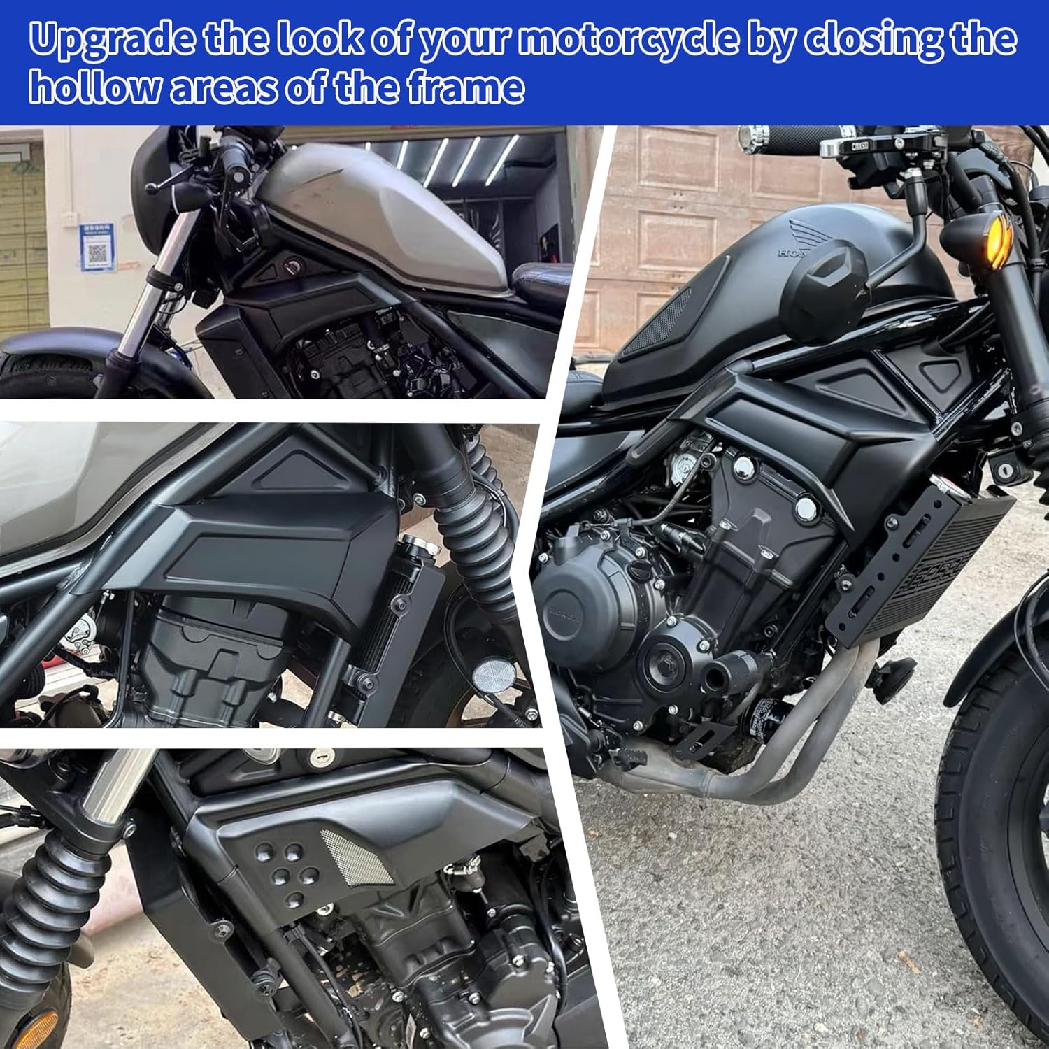 Motorcycle Left & Right Side Panel Covers Frame Guard,Decorative Panel Shell fit for Ho&n&da CMX Rebel 250/300/500 2017-2025 CL250/CL300/CL500/SCL500 2023-2025