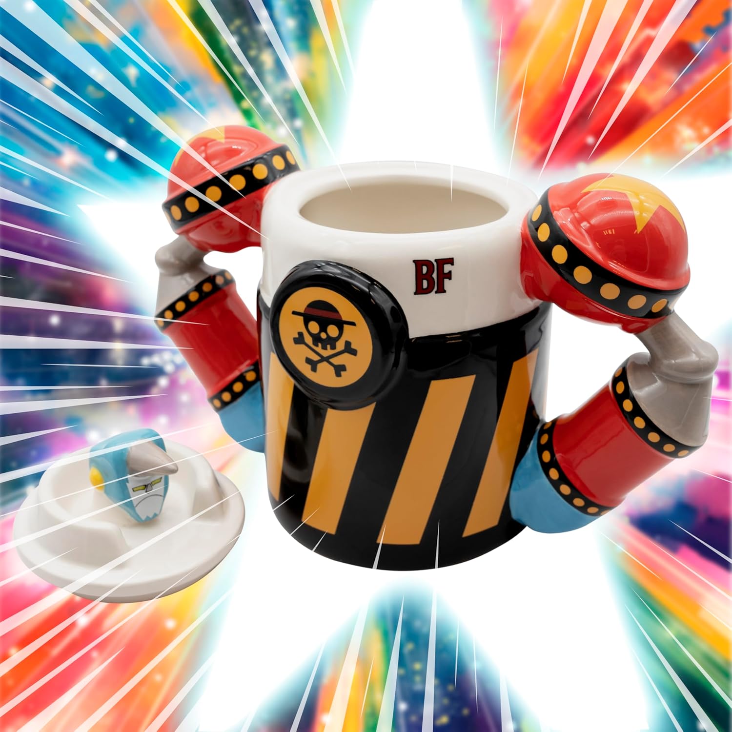 ABYSTYLE One Piece Manga Iron Pirate Franky 3D Mug - Collectible One Piece Cup for Fans Anime Manga Drinkware Home & Kitchen Merh Gift