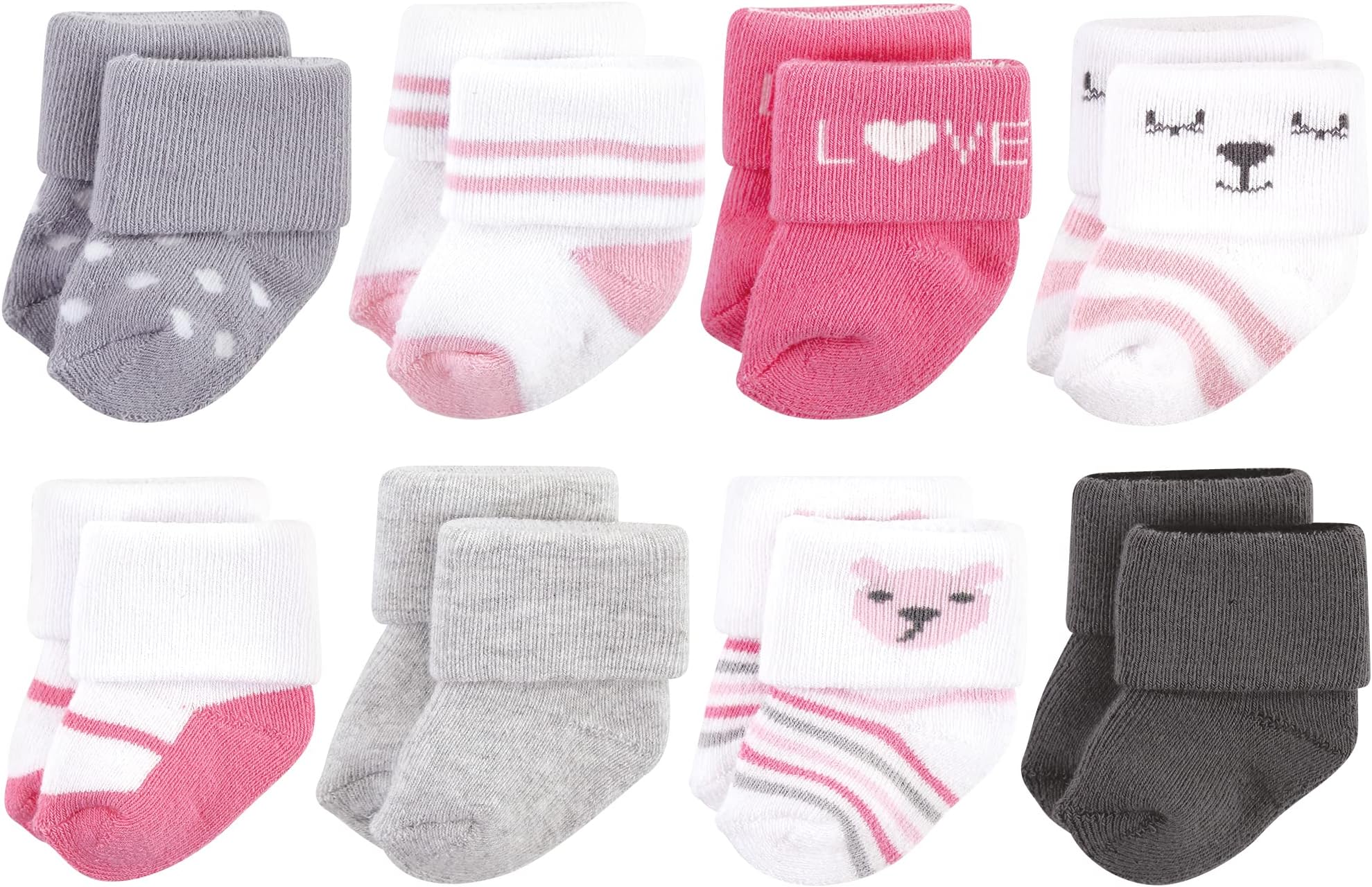 Hudson Baby Unisex Cotton Rich Newborn and Terry Socks