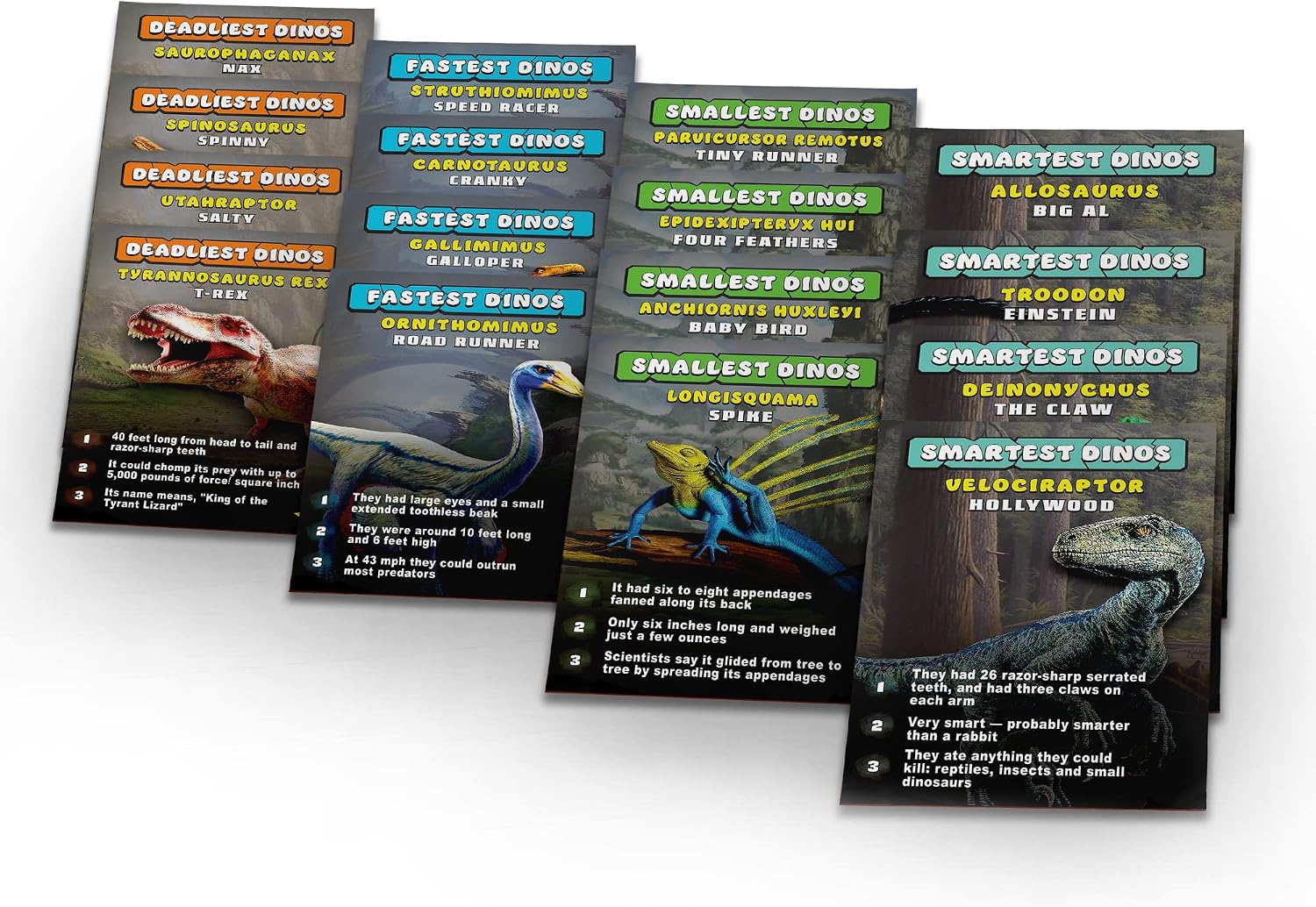 Go Fish Dinos - Combines Classic Go Fish with the Fastest, Meanest, Largest, Smartest Dinos that Have roamed the Earth. Unleash Your Paleontologist! Ages 7 and up! SO Fun. image 2