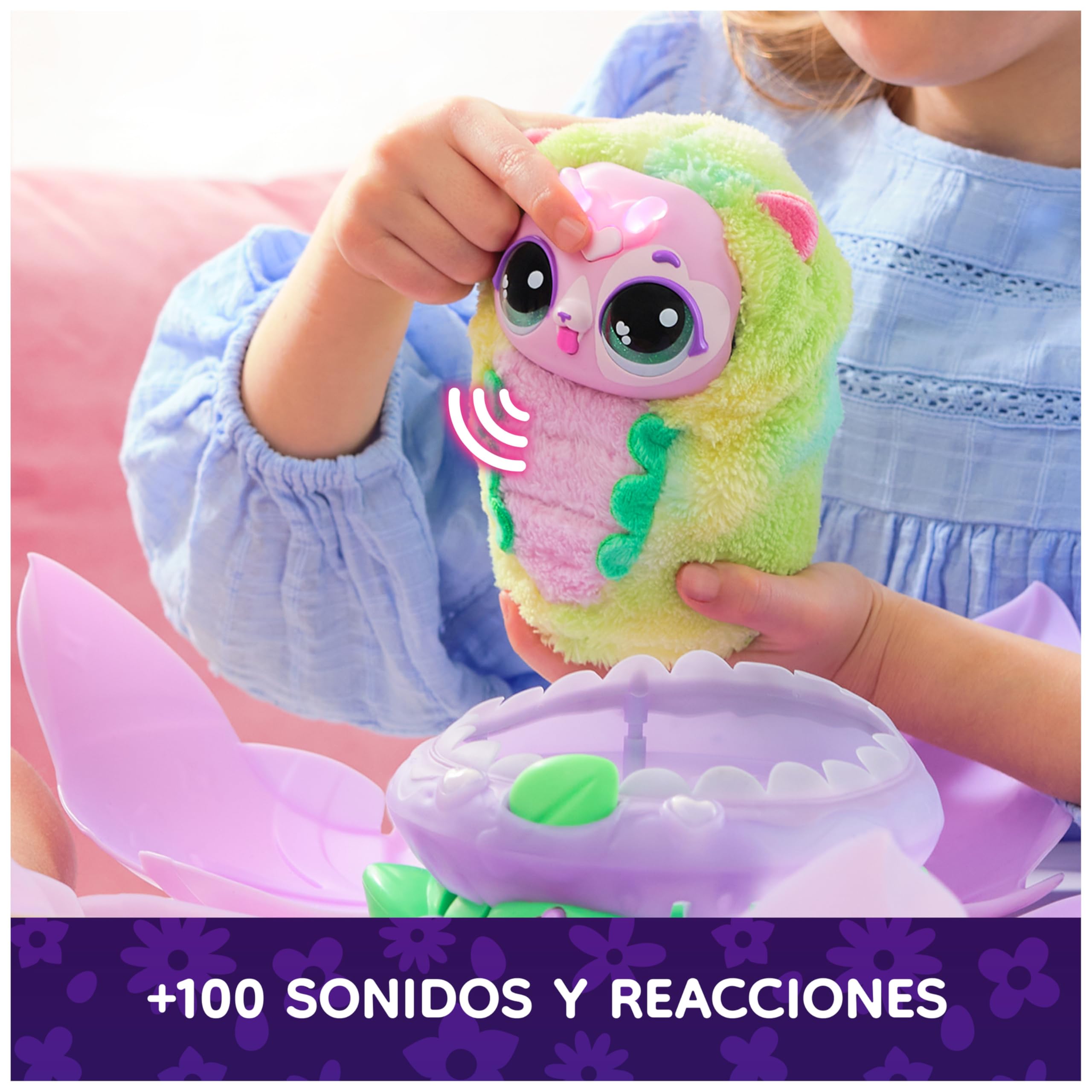 HATCHIMALS BLOOMABLES - Puppyfly Peluche Interactivo Sorpresa con Transformación Mágica Repetible y más de 100 Sonidos - 6073019 - Mascota Interactiva - Juguetes Niñas 5 Años + Regalo Niña 5 Años +