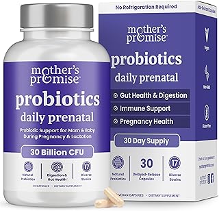 Prenatal Probiotics for Women | 30 Billion CFU, 17 Strains + Organic Prebiotics | Supports Digestion, Gut & Immune Health for Mom & Baby | Womens Probiotic for Pregnancy & Lactation | Vegan Capsules