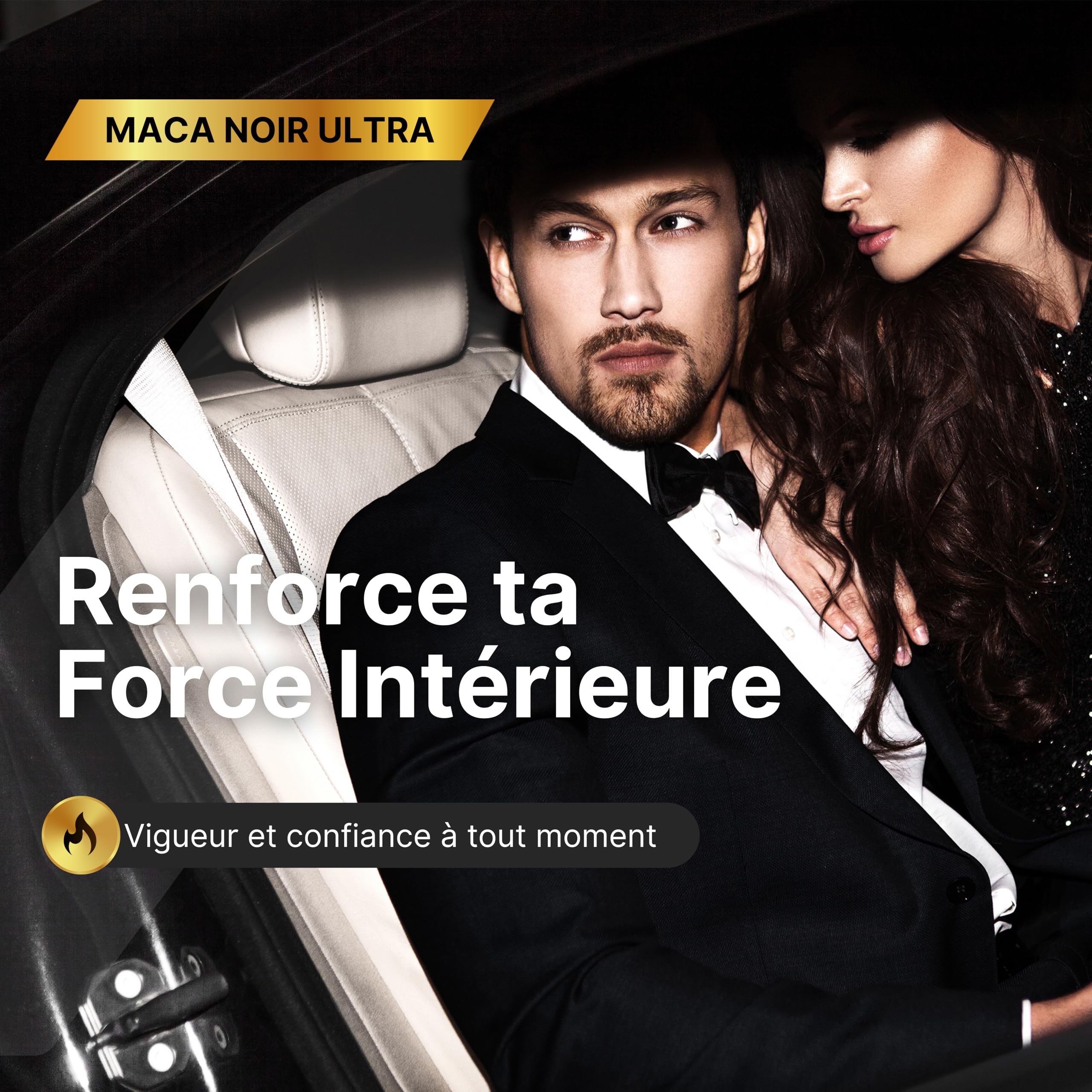 Maca Noire Ultra 50.000 mg – Ultra Concentré 100:1 avec Zinc, Vitamine B6 & Calcium – 120 Gélules Véganes pour Énergie Nocturne, Vitalité Masculine & Testostérone Naturelle – Produit Européen – Nyvos