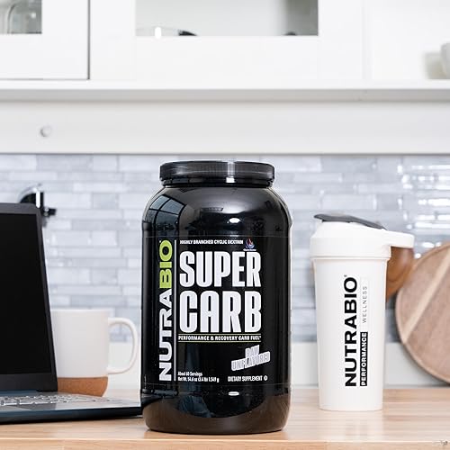Miniatura 2 de NutraBio Super Carb - Suplemento complejo de carbohidratos en polvo, dextrina en racimo y electrolitos para mejorar el rendimiento y la recuperación