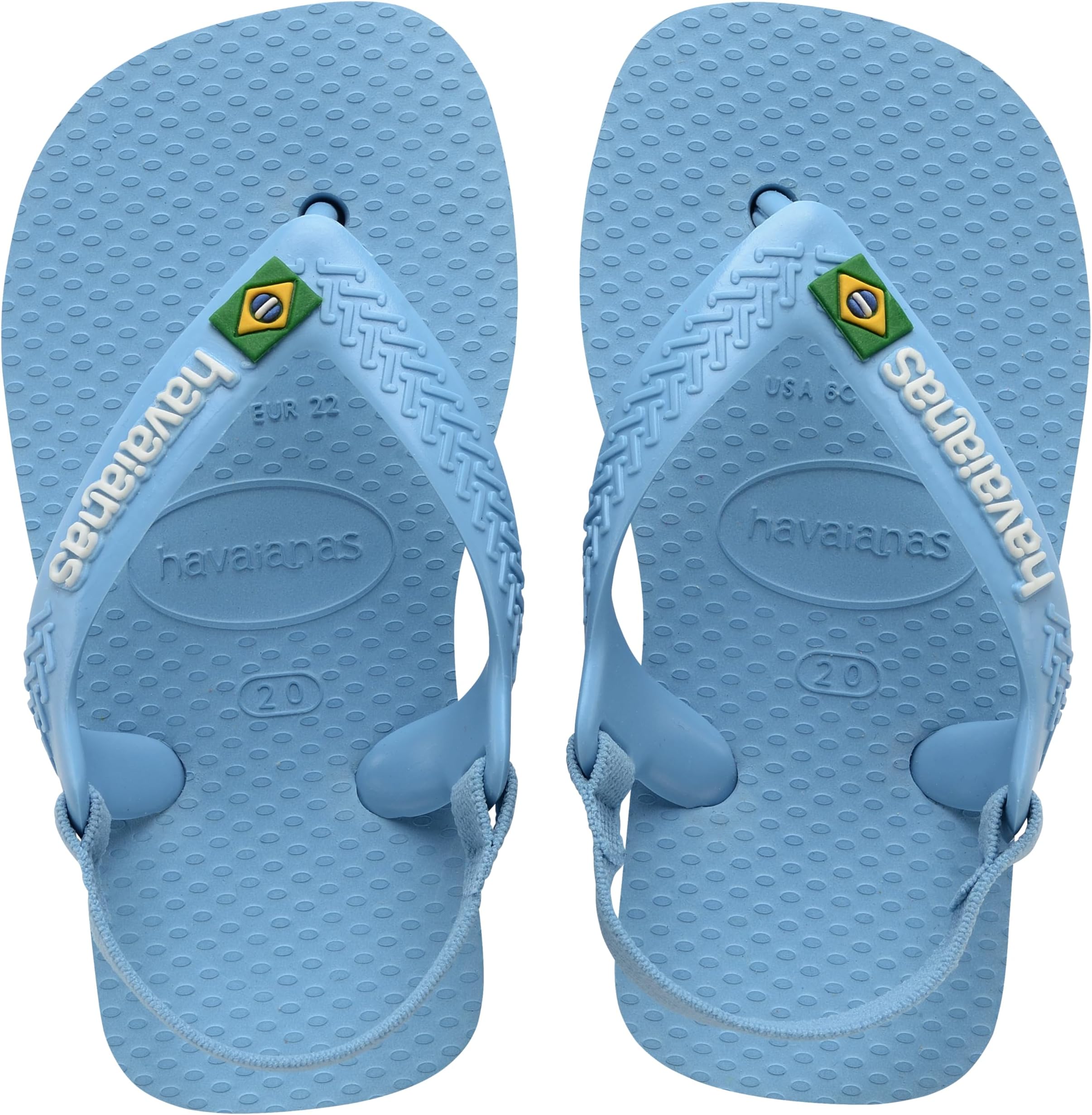 Havaianas Unisex Baby Brasil Logo II Flip Flop, Lavender Blue, 1/2 Child UK