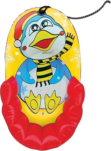 PIPELINE SNO Penguin Character Snow-Pal - Tubo inflable de nieve para niños con asiento trasero alto, 33 pulgadas de largo