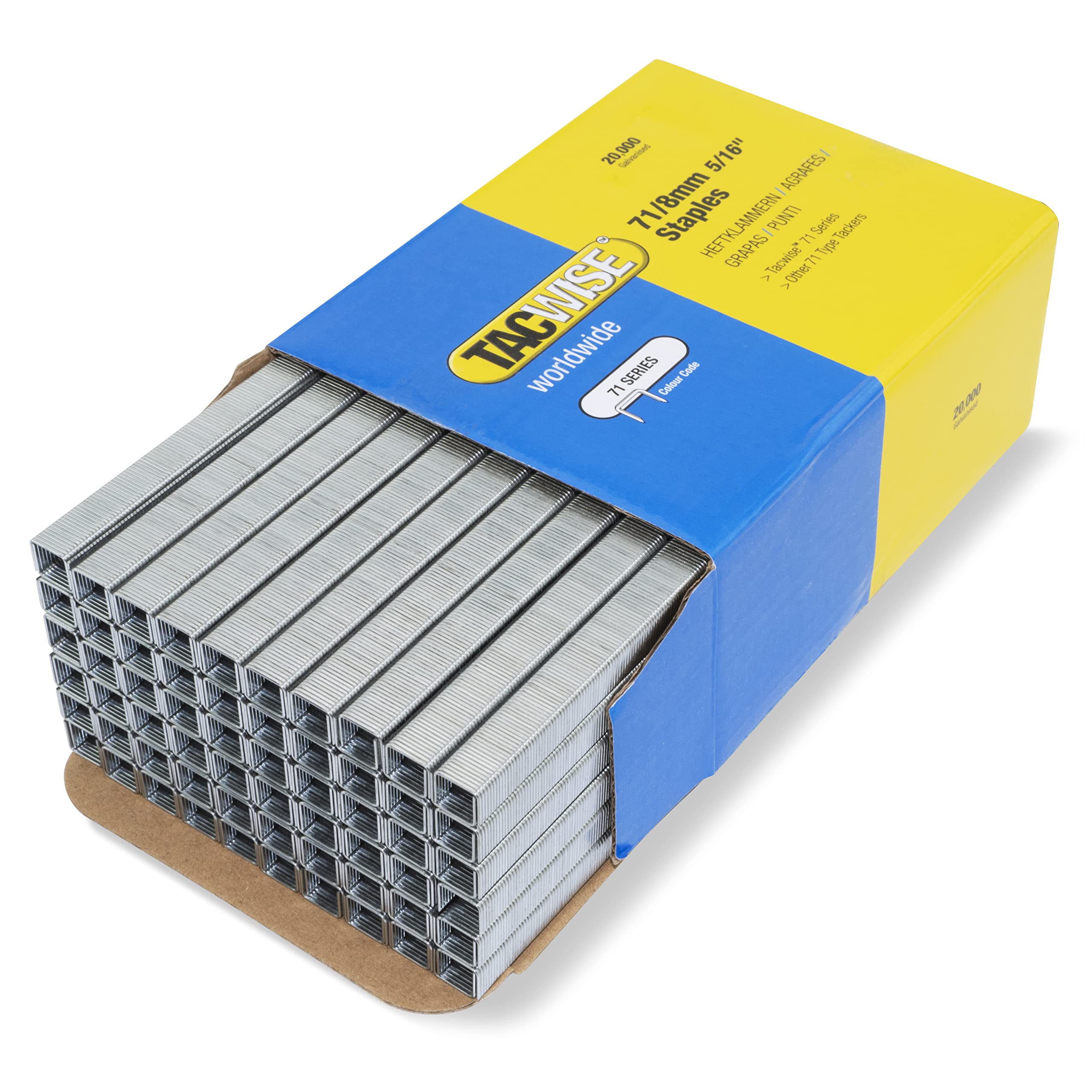 Tacwise 0368 Punti Galvanizzati per Tappezzeria Tipo 71/8 mm, Confezione da 20.000