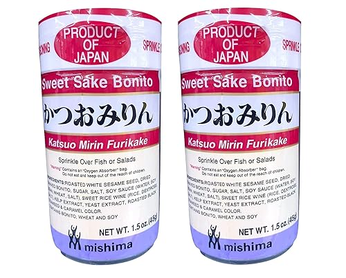 Mishima Katsuo Mirin Furikake Condimento, 1.50z (paquete de 2)