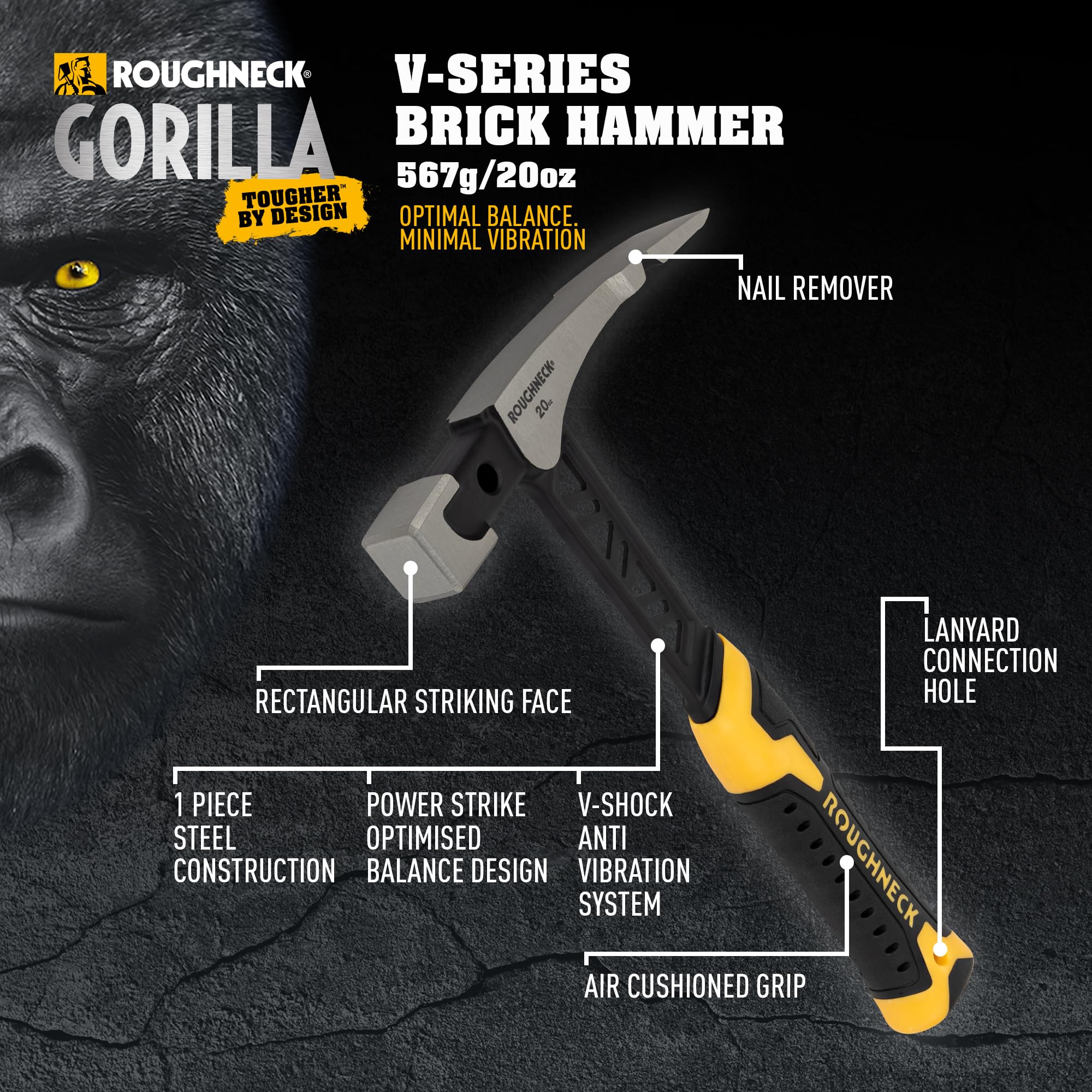 Roughneck Gorilla ROU11020 V-Series Marteau de brique 567 g