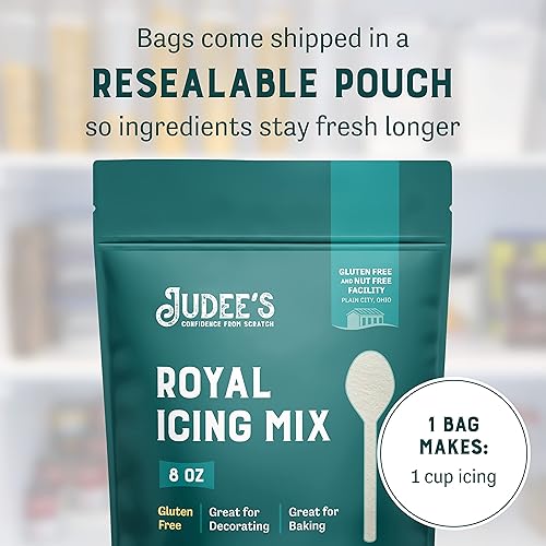 Miniatura 3 de Judee's Royal - Mezcla de glaseado de 8 onzas, galletas heladas como un profesional, ideal para decorar y hornear, solo tienes que añadir agua, sin