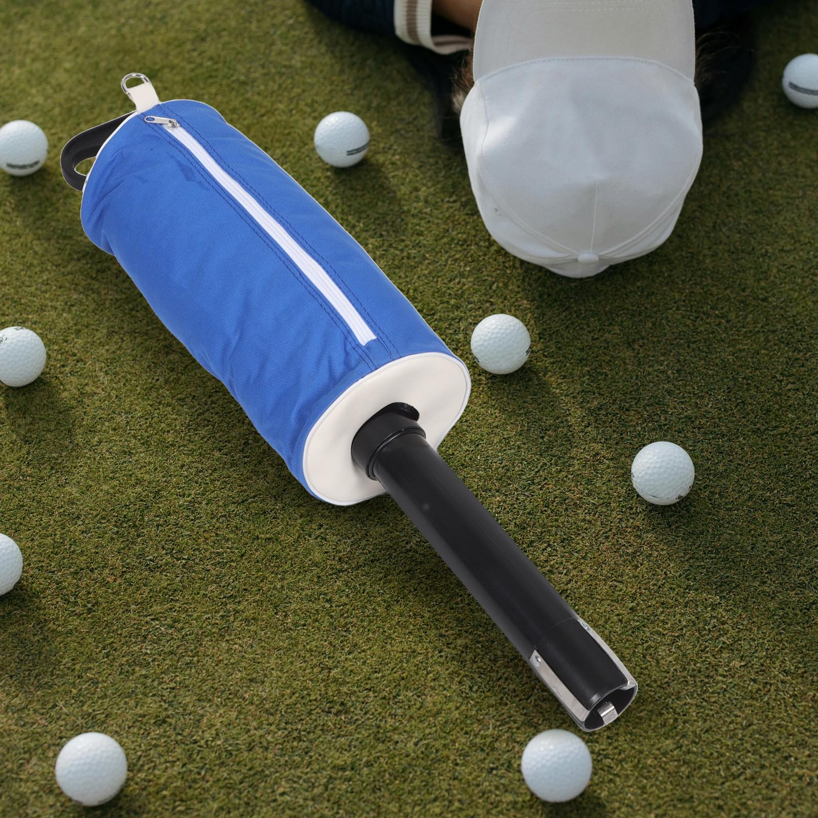Gatuida Golfball-Tragetasche: Tragbare Golfballtasche für unterwegs mit abnehmbarem Auffangbehälter mit Reißverschlüssen und Griff zur Aufbewahrung von Transportzubehör