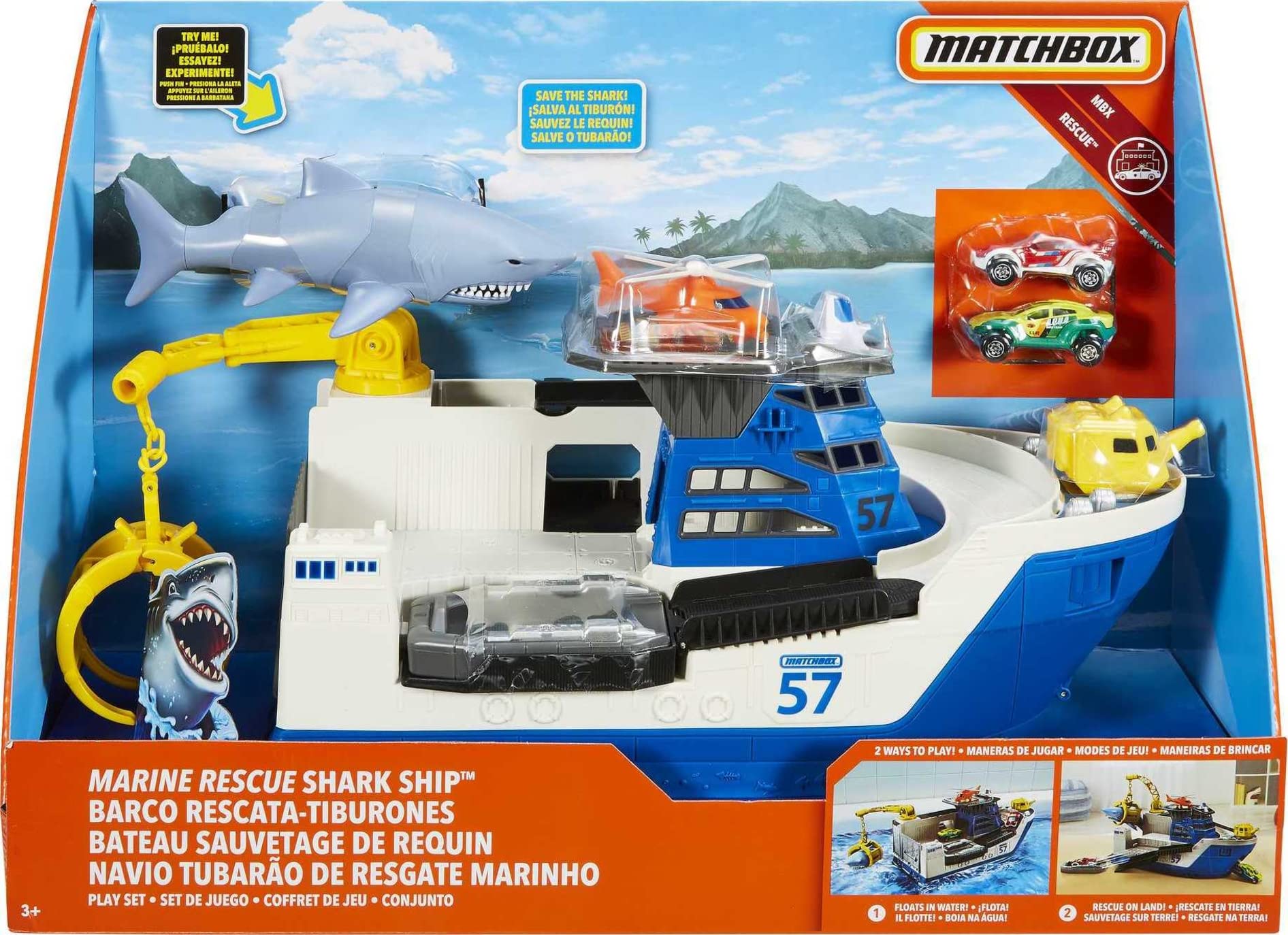 Matchbox Marine Rescue Shark Ship