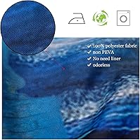 Vista 4 de LB Cortina de ducha de Halloween, cementerio de terror, fantasma, gatos negros en árbol, calabaza, cortinas de ducha para baño con ganchos, 60 x 72