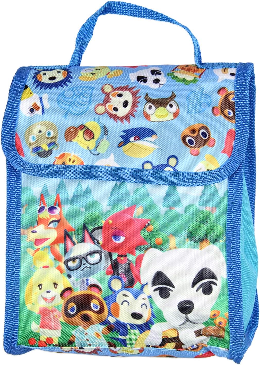 Bioworld Animal Crossing Character Print Backpack 5 pc Set Lunch Tote Keychain