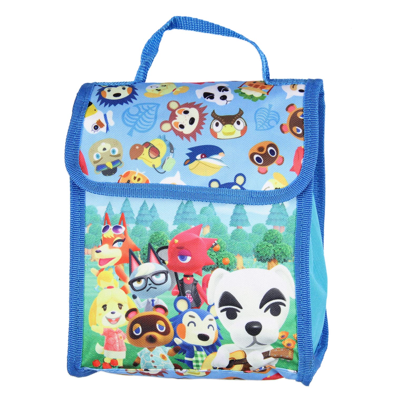 Bioworld Animal Crossing - Mochila con estampado de personajes de 5 piezas, llavero