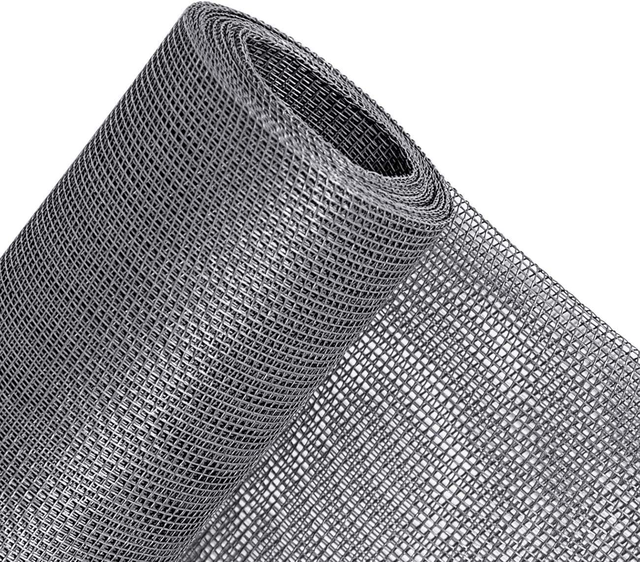 HOME BUY Fiberglass Windows Mosquito Mesh Insect Net Windows Wash Room Toilet Balcony Safety 120 GSM Highly DurableGrey (48" W x 48" L, Grey)