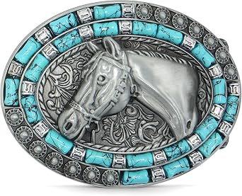 Superkred Western Belt Buckle for Men Women Kids, Cowboy Initial Letters A-Z, Adult Size Fits 1.5-Inch Belt, Zinc Alloy
