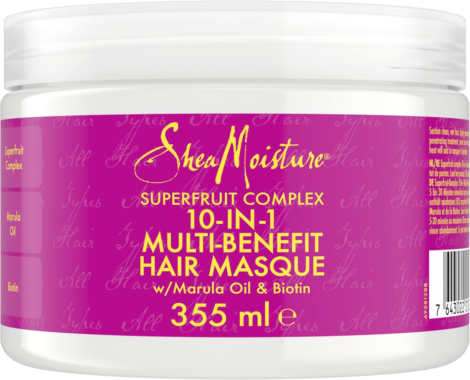 Shea Moisture Superfruit Complex 10-in-1 Multi-Benefit Hair Treatment Mask silicone and sulphate free hair mask for all hair types 355 ml