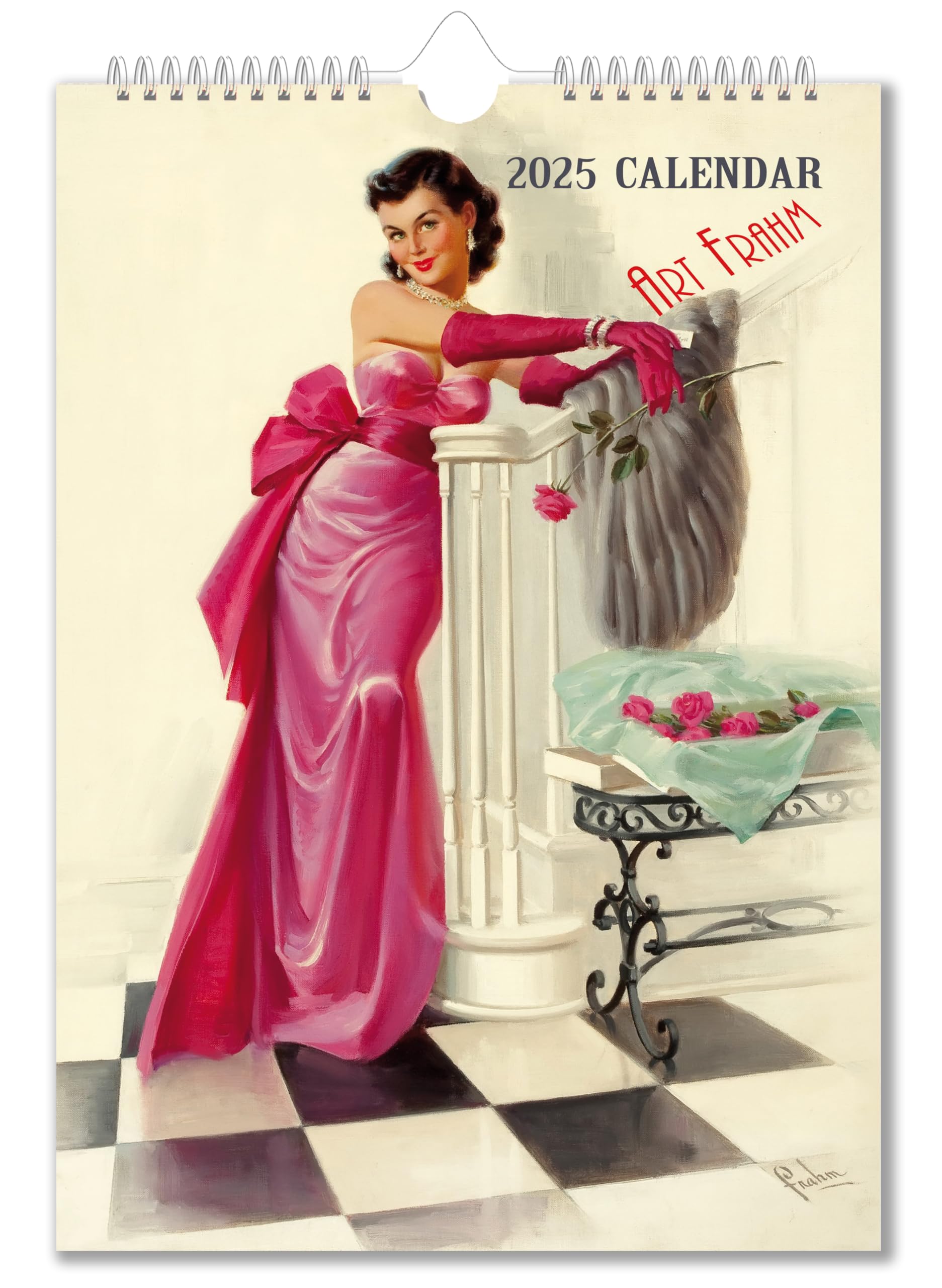 Amazon.co.jp: Art Frahm 壁掛けカレンダー 2025 ピンナップ グラム