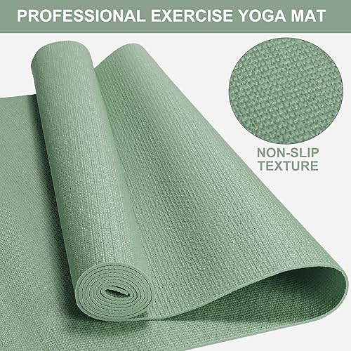 Miniatura 3 de Funtery 24 unidades de 0.118 in de grosor esterilla de yoga para ejercicio, esterilla de entrenamiento antideslizante, almohadilla de yoga para