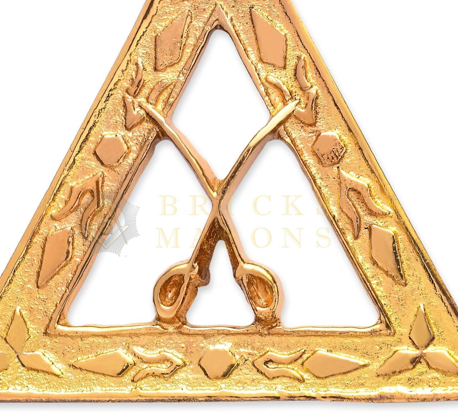 BRICKS MASONS Captain Royal Arch Chapter Officer Collar Jewel - Gold Plated
