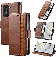 Vista 207 de Funda para Honor X7, Funda para Honor Play 30+ Plus Funda de piel sintética con ranuras para tarjetas Funda con soporte abatible Rojo