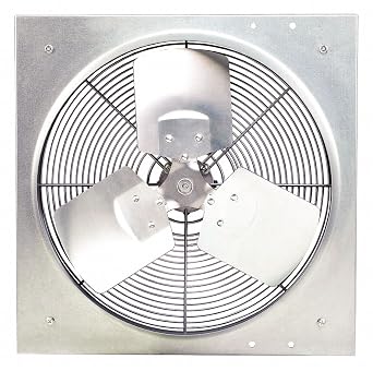 Dayton 20" x 20" 115VACV Medium Duty Direct Drive Exhaust Fan with 16" Blade Dia.