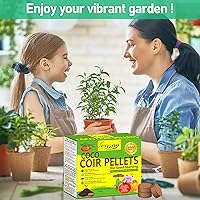 Vista 7 de Legigo 100 Piezas 30mm de Fibra de Coco Pellets Mezcla de Suelo para Inicio de Semillas - Pods de Suelo de Fibra de Coco Orgánico para Plántulas