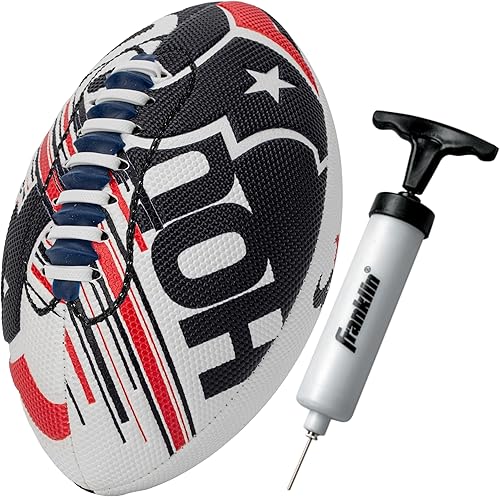 Vista 72 de Franklin Sports - Balones de fútbol americano juveniles de todos los equipos de la NFL, juego de balón infantil pequeño de 8.5 pulgadas + inflador