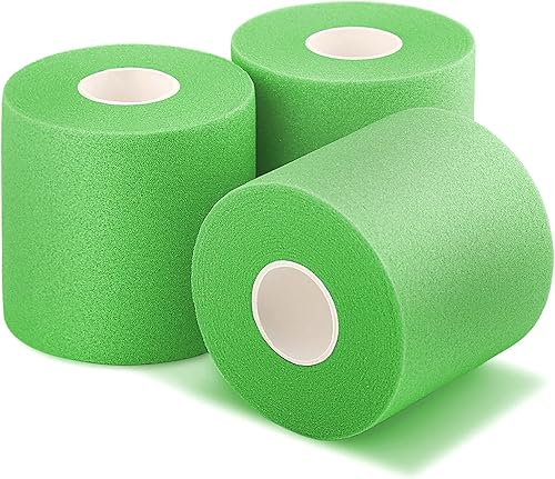 TOBWOLF 3PCS Non-Adhesive Pre-wrap, 2.75''x30yd 7cmx27m PU Foam Athletic Underwrap Protective Wrap, Breathable Elastic Tape Roll for Wrist Ankle