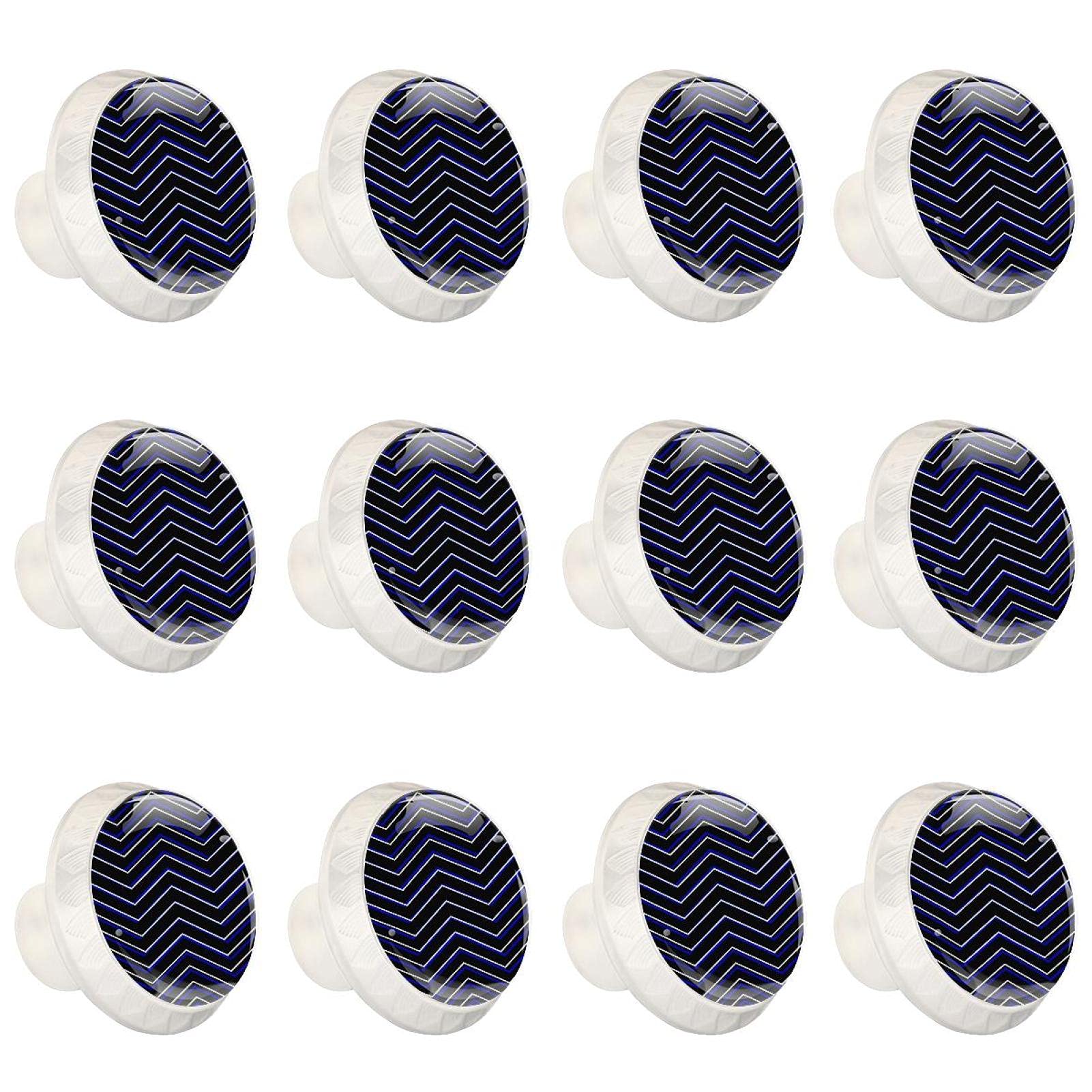 Boutons d'armoires de cuisine ronds en céramique Navy Stripe de qualité
