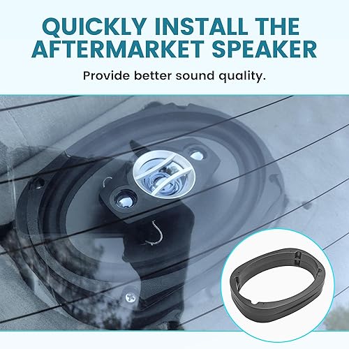 Miniatura 7 de Adaptador de anillo espaciador de altavoz de plástico universal 6 x 9 pulgadas, adaptador de soporte de montaje para altavoz de automóvil de 6 x 9