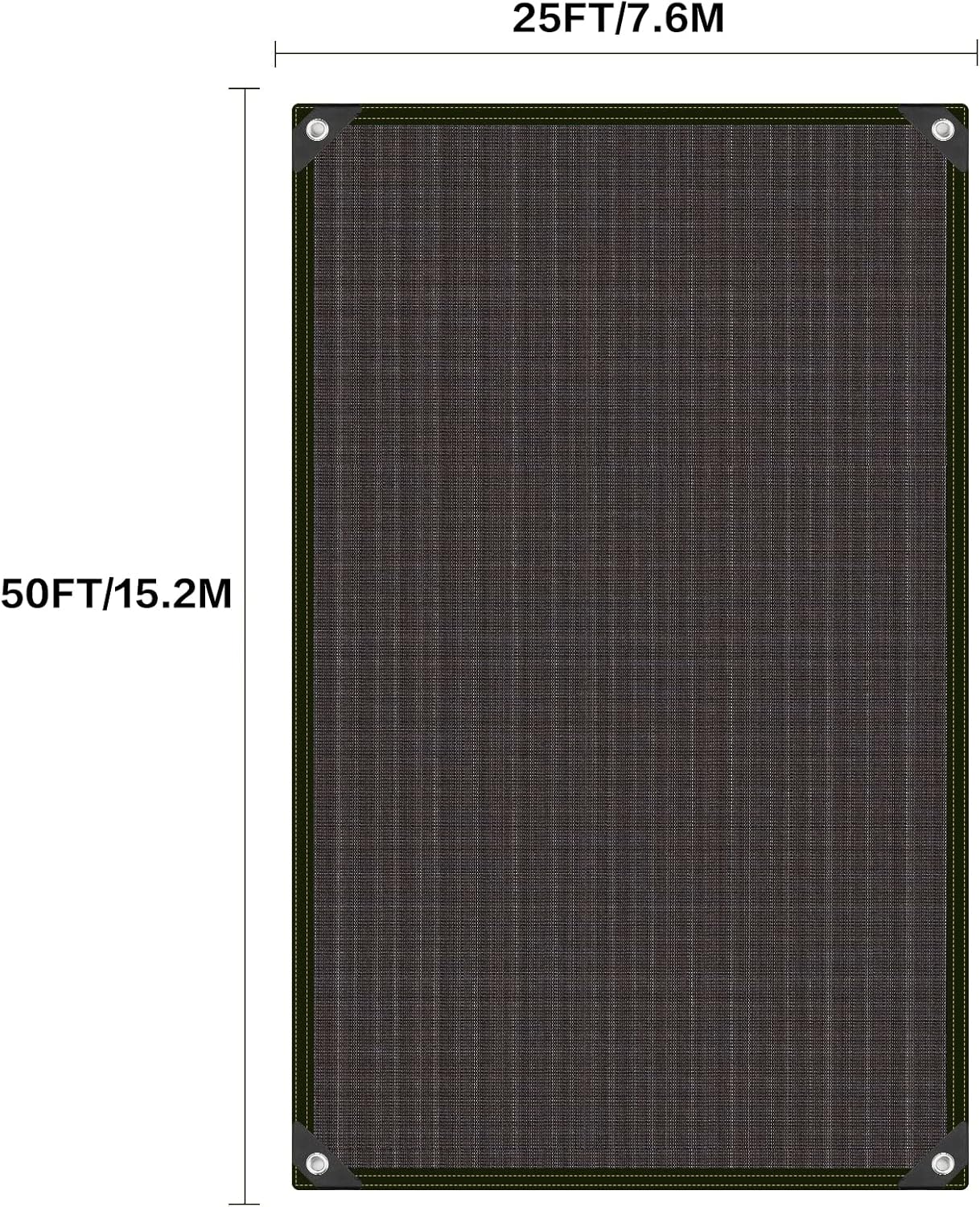 Pool Covers for Inground Pools, Pool Leaf Net Cover - 25x50FT Rectangle Mesh Swimming Pool Cover with Rope, Multipurpose Sun Shade Outdoor Cloth for Pool, Patio, Garden