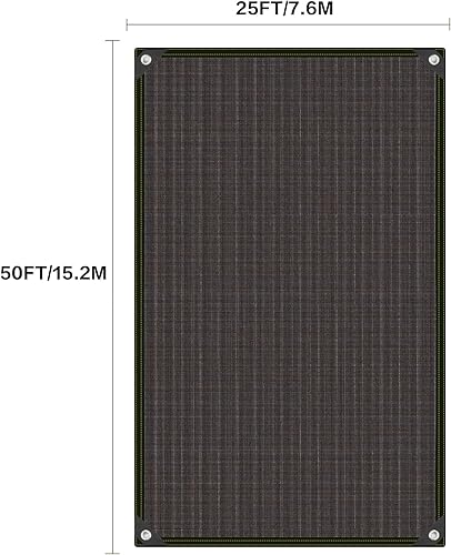 Miniatura 6 de Cubierta de red de hojas de piscina grande de 25 x 50 pies, cubiertas de piscina para piscinas enterradas con cuerda, cubiertas de malla rectangular