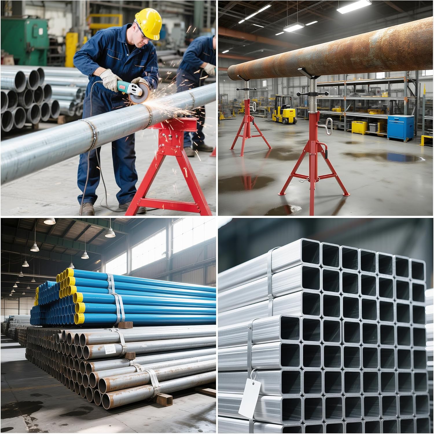 V-Head Pipe Bracket Load Capacity 2500 LBS Suitable for 1/2“ to 12” Pipes 28“ to 52” Adjustable Folding Pipe Bracket Heavy-Duty Structural Design Suitable for Factories Auto Repair Shops